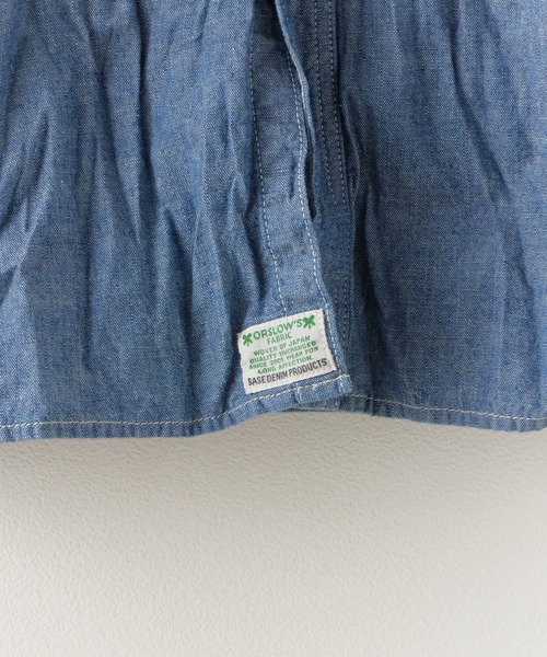 orSlow（オアスロウ）の「orSlow/オアスロウ RELAX FIT CHAMBRAY WORK SHIRT ワークシャツ（シャツ/ブラウス・メンズ・ブルー・3/4/2）」の8枚目の写真
