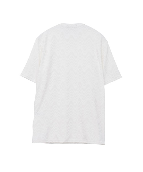 TORNADO MART(トルネードマート)の「TORNADO MART∴タイダルジャカードクルーネック半袖カットソー(Tシャツ/カットソー・メンズ・ホワイト・M/L/LL/XXL)」の2枚目の写真