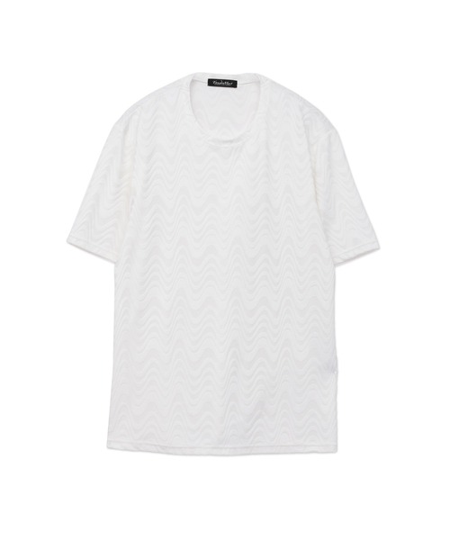 TORNADO MART(トルネードマート)の「TORNADO MART∴タイダルジャカードクルーネック半袖カットソー(Tシャツ/カットソー・メンズ・ホワイト・M/L/LL/XXL)」の11枚目の写真
