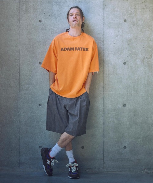 ADAM PATEK（アダムパテック）の「ADAMPATEK/uneven dyeing short pants/ムラ染めプリントワイドショートパンツ（その他パンツ・メンズ・ホワイト/ブラック/グレー・2/1）」の15枚目の写真