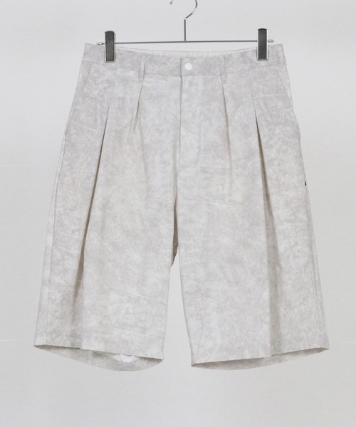 ADAM PATEK（アダムパテック）の「ADAMPATEK/uneven dyeing short pants/ムラ染めプリントワイドショートパンツ（その他パンツ・メンズ・ホワイト/ブラック/グレー・2/1）」の8枚目の写真