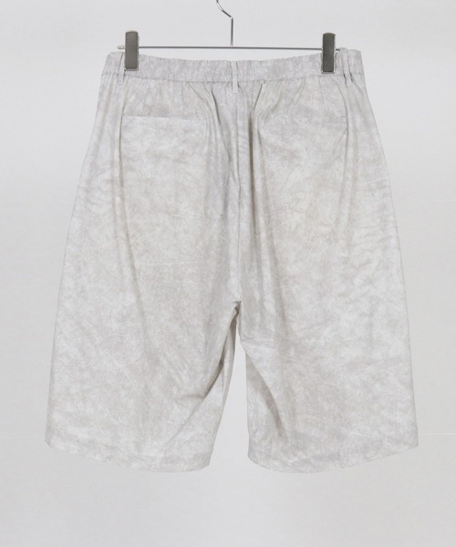 ADAM PATEK（アダムパテック）の「ADAMPATEK/uneven dyeing short pants/ムラ染めプリントワイドショートパンツ（その他パンツ・メンズ・ホワイト/ブラック/グレー・2/1）」の9枚目の写真