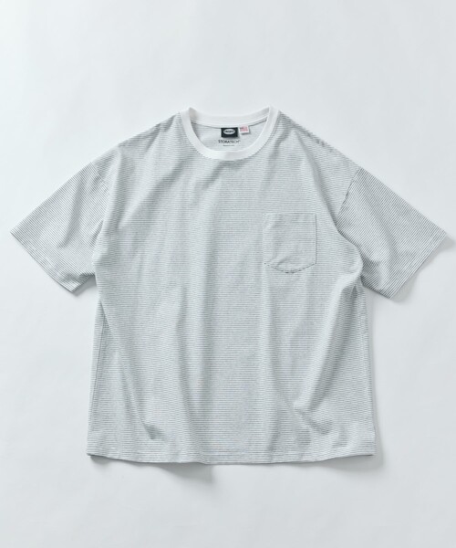 FREAK'S STORE(フリークスストア)の「限定展開 STRATECH/ストラテック ビッグシルエット クルーネック Tシャツ/抗菌/防臭/制菌/UVカット/接触冷感/吸水速乾(Tシャツ/カットソー・メンズ・チャコールグレー/ホワイト/ホワイト系その他/グレー系その他/ブラック/グレイッシュベージュ/ブラック系その他・SMALL/MEDIUM/LARGE/X-LARGE)」の3枚目の写真