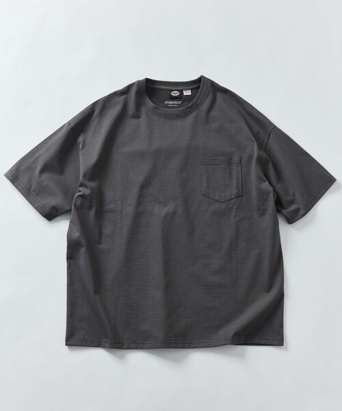 FREAK'S STORE(フリークスストア)の「限定展開 STRATECH/ストラテック ビッグシルエット クルーネック Tシャツ/抗菌/防臭/制菌/UVカット/接触冷感/吸水速乾(Tシャツ/カットソー・メンズ・チャコールグレー/ホワイト/ホワイト系その他/グレー系その他/ブラック/グレイッシュベージュ/ブラック系その他・SMALL/MEDIUM/LARGE/X-LARGE)」の6枚目の写真