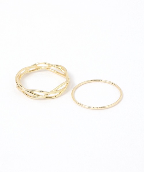 LAKOLE(ラコレ)の「ダブルレイヤードリング / 318553(リング・レディース・その他1/その他2・FREE)」の2枚目の写真