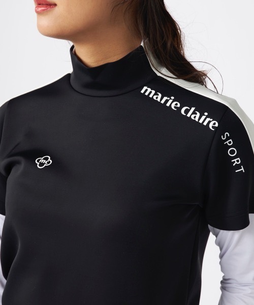 marie claire(マリ・クレール)の「【marie claire/マリ.クレール】レディース半袖モックネックアンダーセット ゴルフ(シャツ/ブラウス・レディース・ブルー/ホワイト/ブラック・LARGE/X-LARGE/XX-LARGE/MEDIUM)」の7枚目の写真