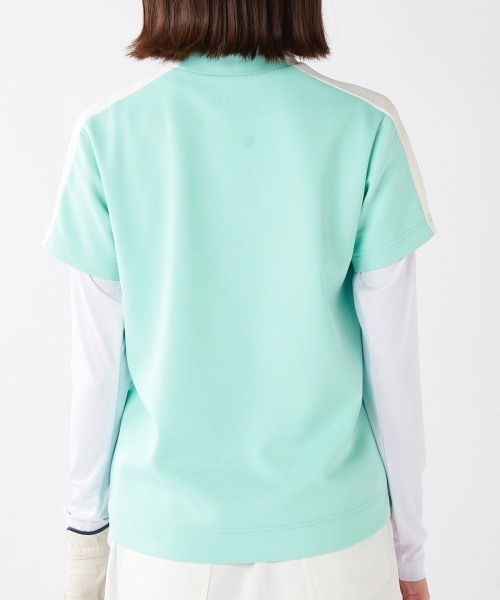 marie claire(マリ・クレール)の「【marie claire/マリ.クレール】レディース半袖モックネックアンダーセット ゴルフ(シャツ/ブラウス・レディース・ブルー/ホワイト/ブラック・LARGE/X-LARGE/XX-LARGE/MEDIUM)」の19枚目の写真