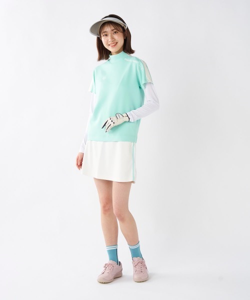 marie claire(マリ・クレール)の「【marie claire/マリ.クレール】レディース半袖モックネックアンダーセット ゴルフ(シャツ/ブラウス・レディース・ブルー/ホワイト/ブラック・LARGE/X-LARGE/XX-LARGE/MEDIUM)」の12枚目の写真
