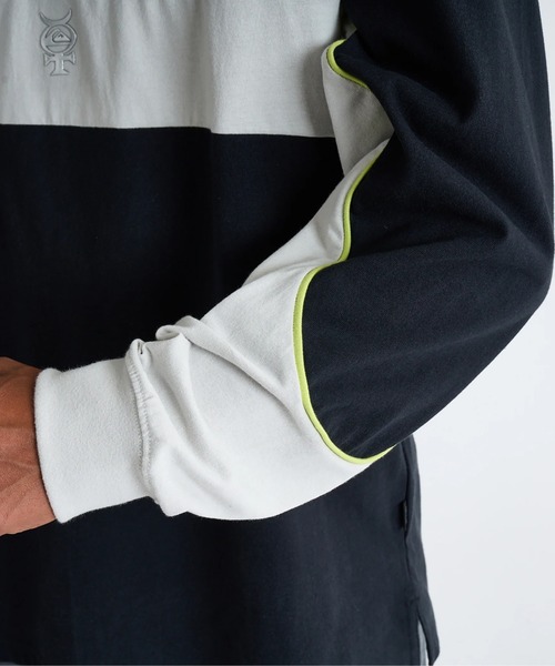 Quiksilver(クイックシルバー)の「MERCURY RUGBY /クイックシルバーラグビーポロシャツ(Tシャツ/カットソー・メンズ・ブラック・MEDIUM/LARGE/SMALL/X-LARGE)」の4枚目の写真