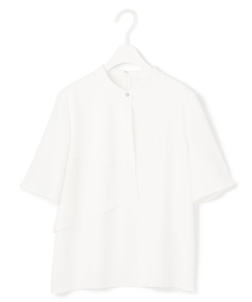 ICB(アイシービー)の「ストレッチジョーゼット ラッフルデザインブラウス(シャツ/ブラウス・レディース・アイボリー系/ブラック系・42/44/46)」の7枚目の写真