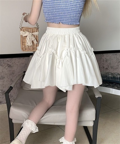 FREE STYLISTS(フリー スタイリスト)の「ティアードミニスカート(スカート・レディース・ブラック/ホワイト・FREE)」の9枚目の写真