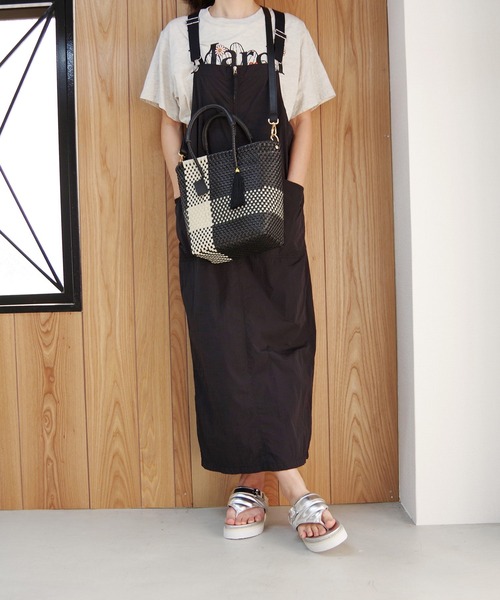 WOVEN(ウーヴン)の「WOVEN (ウーヴン) /プティショルダートート メキシコ製 2WAY ミニバッグ ショルダーバッグ メルカドバッグ かごバッグ レザーハンドル ミニトート マルシェバッグ(かごバッグ・レディース・ブラック系その他/ブルー系その他/ブラック×ベージュ・FREE)」の10枚目の写真