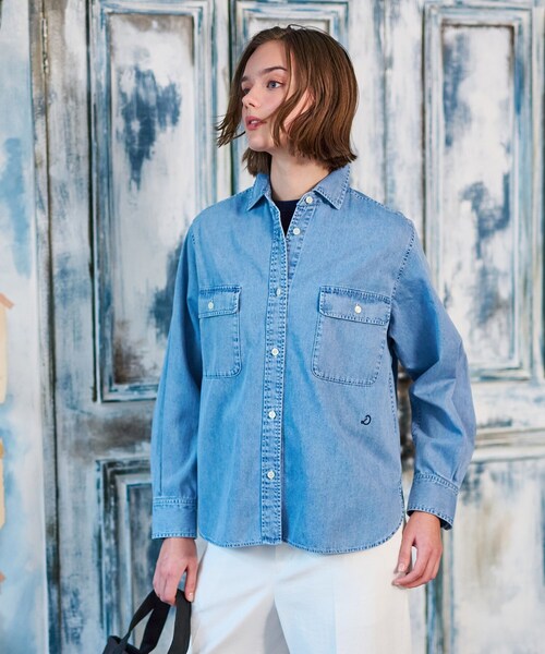 DRESSTERIOR(ドレステリア)の「【大人百花春号掲載 モデル美香さん着用】ライトオンスデニムシャツ(シャツ/ブラウス・レディース・ブルー・34/36/38)」の10枚目の写真