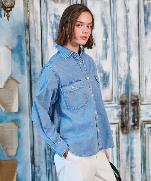 DRESSTERIOR(ドレステリア)の「【大人百花春号掲載 モデル美香さん着用】ライトオンスデニムシャツ(シャツ/ブラウス・レディース・ブルー・34/36/38)」の11枚目の写真
