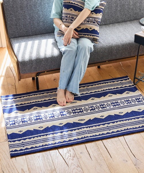 PENDLETON(ペンドルトン)の「PENDLETON/ペンドルトン キッチンラージサイズマット MC003(ラグ/マット・レディース・ベージュ/ネイビー・FREE)」の9枚目の写真