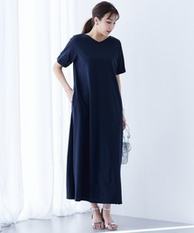 slattgir（スラットジール）の「高身長　汗染みしにくい綿１００％カットソーマキシ丈ワンピース　（トールサイズ）（ワンピース・レディース）」