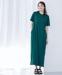 slattgir（スラットジール）の「高身長　汗染みしにくい綿１００％カットソーマキシ丈ワンピース　（トールサイズ）（ワンピース）」
