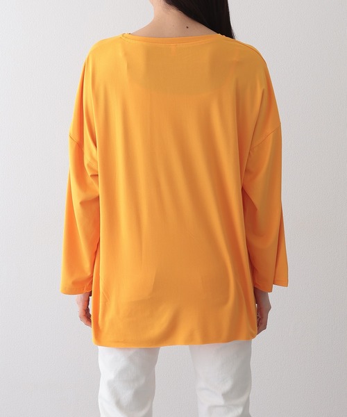 Lace Ladies(レースレディース)の「ロゴプリント スリット入り オーバーサイズ 長袖 Tシャツ(Tシャツ/カットソー・レディース・ホワイト/イエロー/ブラック・XL/M)」の5枚目の写真