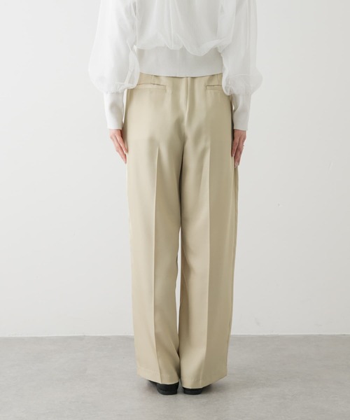 beautiful people スラックス グレー 0240824S0681 セール】ツイルサテンパンツ（スラックス）｜SENSE OF PLACE by