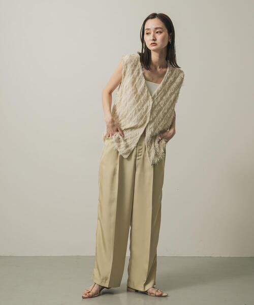 SENSE OF PLACE by URBAN RESEARCH（センスオブプレイスバイアーバンリサーチ）の「ツイルサテンパンツ（その他パンツ・レディース・チャコールグレー/ブルー/ベージュ・MEDIUM/SMALL）」の13枚目の写真