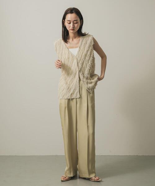 SENSE OF PLACE by URBAN RESEARCH（センスオブプレイスバイアーバンリサーチ）の「ツイルサテンパンツ（その他パンツ・レディース・チャコールグレー/ブルー/ベージュ・MEDIUM/SMALL）」の12枚目の写真