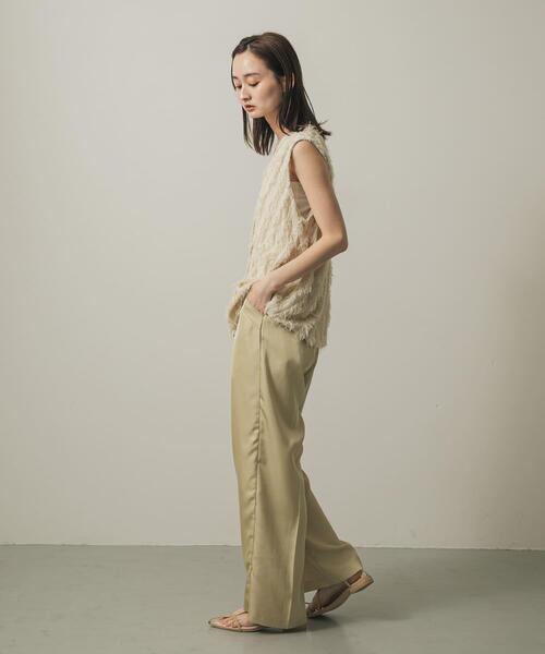 SENSE OF PLACE by URBAN RESEARCH（センスオブプレイスバイアーバンリサーチ）の「ツイルサテンパンツ（その他パンツ・レディース・チャコールグレー/ブルー/ベージュ・MEDIUM/SMALL）」の11枚目の写真