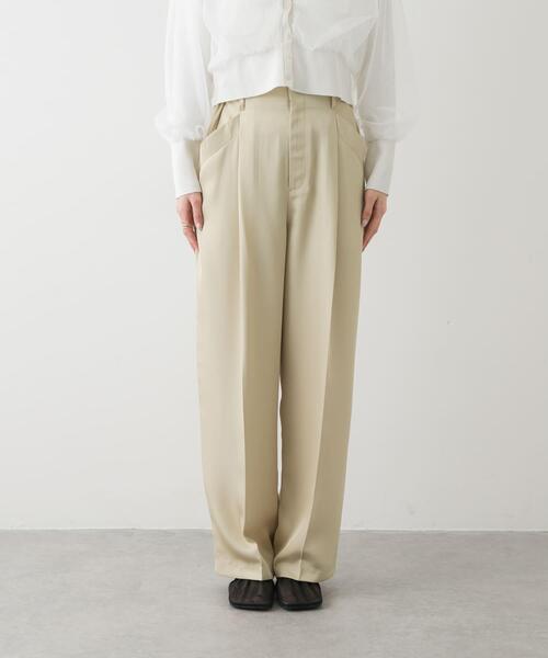 SENSE OF PLACE by URBAN RESEARCH（センスオブプレイスバイアーバンリサーチ）の「ツイルサテンパンツ（その他パンツ・レディース・チャコールグレー/ブルー/ベージュ・MEDIUM/SMALL）」の10枚目の写真