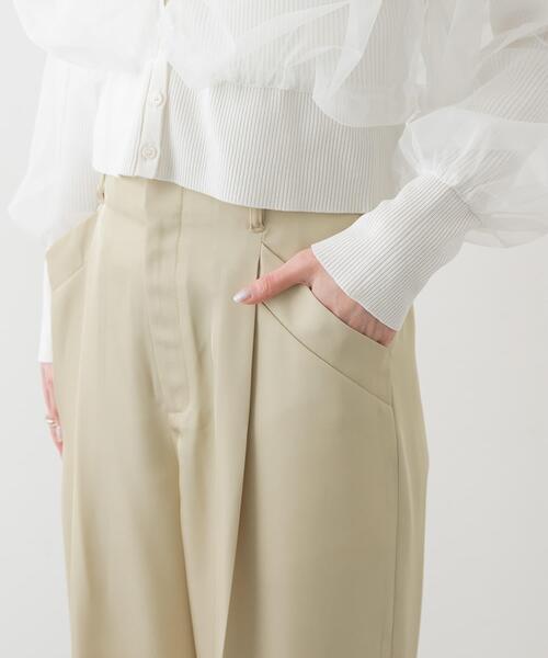 SENSE OF PLACE by URBAN RESEARCH（センスオブプレイスバイアーバンリサーチ）の「ツイルサテンパンツ（その他パンツ・レディース・チャコールグレー/ブルー/ベージュ・MEDIUM/SMALL）」の7枚目の写真