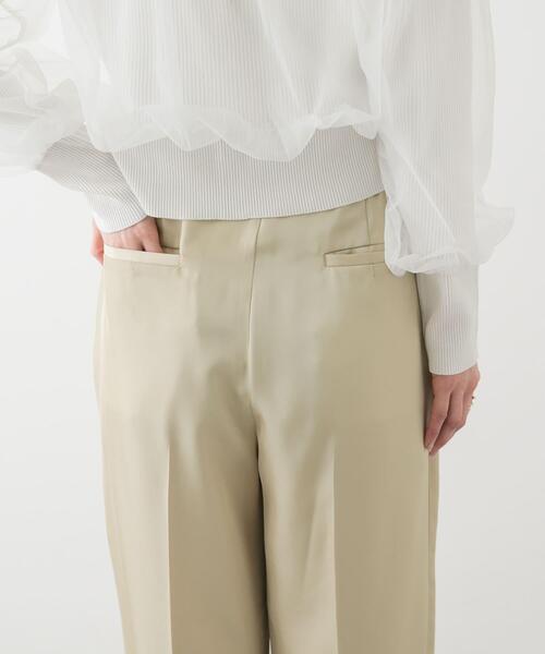 SENSE OF PLACE by URBAN RESEARCH（センスオブプレイスバイアーバンリサーチ）の「ツイルサテンパンツ（その他パンツ・レディース・チャコールグレー/ブルー/ベージュ・MEDIUM/SMALL）」の6枚目の写真