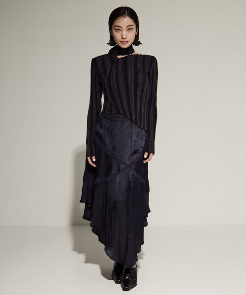 AKANE UTSUNOMIYA(アカネウツノミヤ)の「【AKANE UTSUNOMIYA/アカネウツノミヤ】SAO-FSK36-2003/アシンメトリースカート(スカート・レディース・ネイビー・36/38)」の7枚目の写真