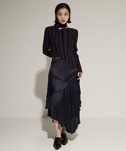 AKANE UTSUNOMIYA(アカネウツノミヤ)の「【AKANE UTSUNOMIYA/アカネウツノミヤ】SAO-FSK36-2003/アシンメトリースカート(スカート・レディース・ネイビー・36/38)」の8枚目の写真