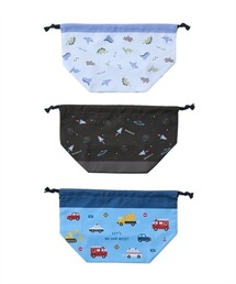 QUNTSTYLE（キュントスタイル）の「<3枚組>マチ付きランチ巾着（ハンドバッグ）」