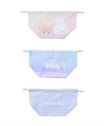 QUNTSTYLE（キュントスタイル）の「<3枚組>マチ付きランチ巾着（ハンドバッグ）」