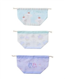 QUNTSTYLE（キュントスタイル）の「<3枚組>マチ付きランチ巾着（ハンドバッグ）」