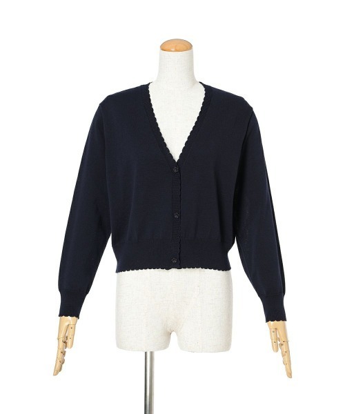 F i.n.t(フィント)の「洗濯機洗い可UVカットシアーフラワー釦UVカットニットカーディガン/F&A【新色追加・5色展開】/fint フィント(カーディガン/ボレロ・レディース・ピンク/ライム/オフホワイト/ブルーグレー/ネイビー・FREE)」の22枚目の写真