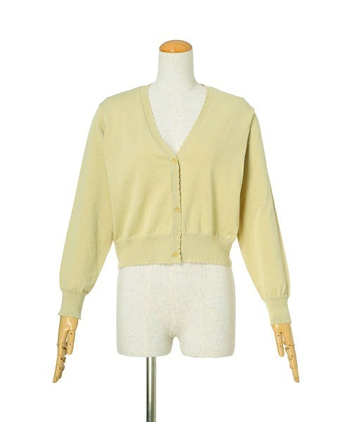 F i.n.t(フィント)の「洗濯機洗い可UVカットシアーフラワー釦UVカットニットカーディガン/F&A【新色追加・5色展開】/fint フィント(カーディガン/ボレロ・レディース・ピンク/ライム/オフホワイト/ブルーグレー/ネイビー・FREE)」の21枚目の写真