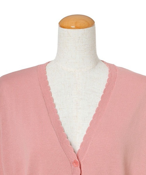 F i.n.t(フィント)の「洗濯機洗い可UVカットシアーフラワー釦UVカットニットカーディガン/F&A【新色追加・5色展開】/fint フィント(カーディガン/ボレロ・レディース・ピンク/ライム/オフホワイト/ブルーグレー/ネイビー・FREE)」の17枚目の写真