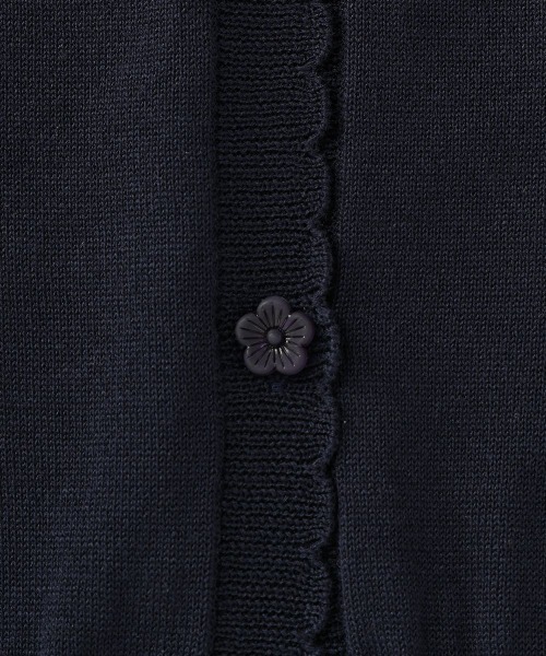 F i.n.t(フィント)の「洗濯機洗い可UVカットシアーフラワー釦UVカットニットカーディガン/F&A【新色追加・5色展開】/fint フィント(カーディガン/ボレロ・レディース・ピンク/ライム/オフホワイト/ブルーグレー/ネイビー・FREE)」の7枚目の写真