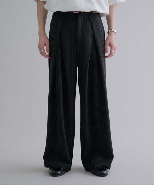 【EPNK】バーティカルワイドタックスラックス epnok EPNK】Vertical wide tuck slacks / バーティカルワイドタック