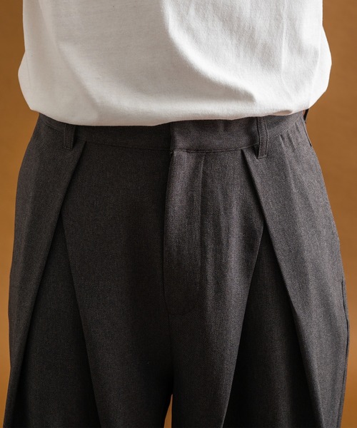 epnok（エプノック）の「センタータックワイドスラックス（スラックス・メンズ・チャコールグレー/ブラック/オフホワイト/カーキ/グレー系/ネイビー系/ブラック系・SMALL/MEDIUM/LARGE）」の12枚目の写真