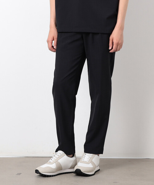 COMME CA ISM（コムサイズム）の「【セットアップ対応】リネンライク ポリエステル テーパードパンツ（スーツパンツ・メンズ・カーキ/ブラック/ベージュ・SMALL/X-LARGE/LARGE/MEDIUM）」の2枚目の写真