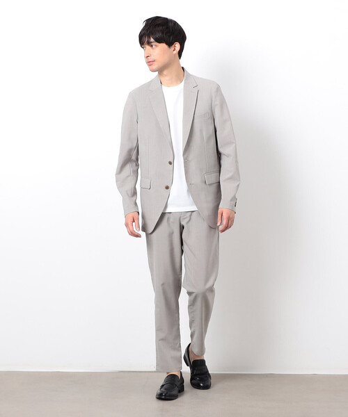 COMME CA ISM（コムサイズム）の「【セットアップ対応】リネンライク ポリエステル テーパードパンツ（スーツパンツ・メンズ・カーキ/ブラック/ベージュ・SMALL/X-LARGE/LARGE/MEDIUM）」の16枚目の写真