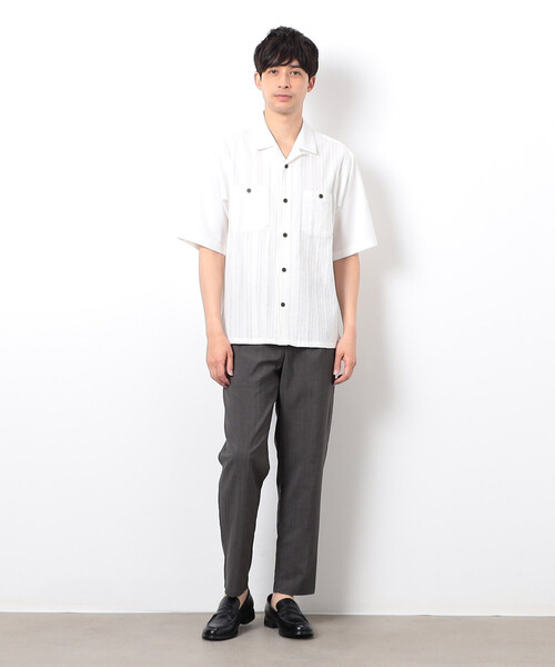 COMME CA ISM（コムサイズム）の「【セットアップ対応】リネンライク ポリエステル テーパードパンツ（スーツパンツ・メンズ・カーキ/ブラック/ベージュ・SMALL/X-LARGE/LARGE/MEDIUM）」の17枚目の写真