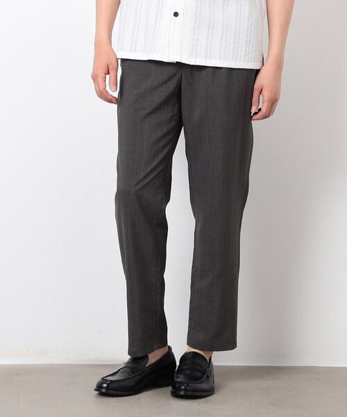 COMME CA ISM（コムサイズム）の「【セットアップ対応】リネンライク ポリエステル テーパードパンツ（スーツパンツ・メンズ・カーキ/ブラック/ベージュ・SMALL/X-LARGE/LARGE/MEDIUM）」の9枚目の写真