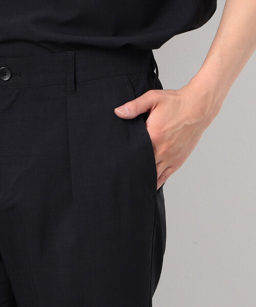 COMME CA ISM（コムサイズム）の「【セットアップ対応】リネンライク ポリエステル テーパードパンツ（スーツパンツ・メンズ・カーキ/ブラック/ベージュ・SMALL/X-LARGE/LARGE/MEDIUM）」の7枚目の写真