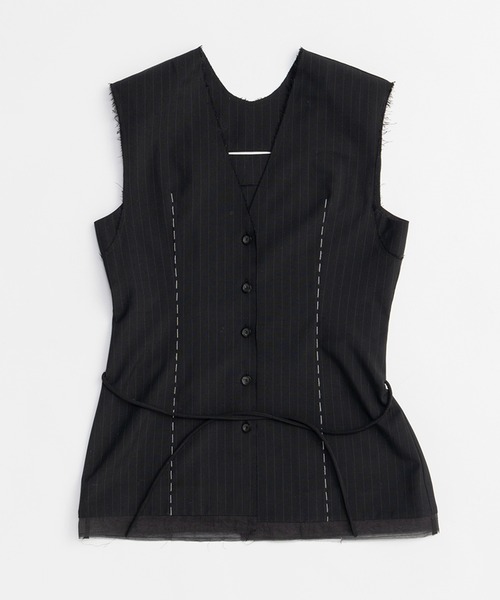 PRANK PROJECT(プランクプロジェクト)の「ピンストライプ2WAYトップ / 2Way Top(その他アウター・レディース・グレー/ブラック・FREE)」の10枚目の写真