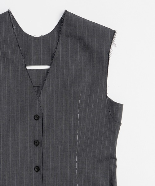 PRANK PROJECT(プランクプロジェクト)の「ピンストライプ2WAYトップ / 2Way Top(その他アウター・レディース・グレー/ブラック・FREE)」の7枚目の写真