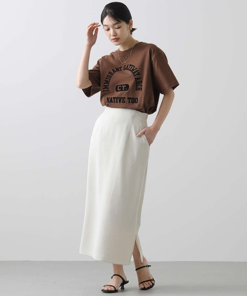 Gready Brilliant（グレディブリリアン）の「カルゼワッシャータイトスカート（スカート・レディース・ネイビー/アイボリー・FREE）」の10枚目の写真