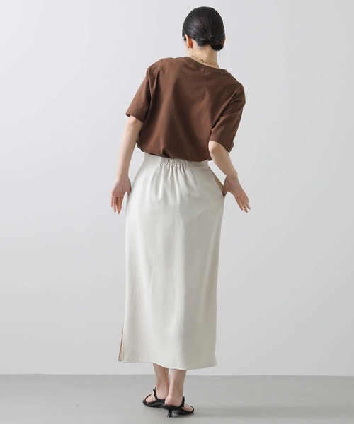 Gready Brilliant（グレディブリリアン）の「カルゼワッシャータイトスカート（スカート・レディース・ネイビー/アイボリー・FREE）」の8枚目の写真