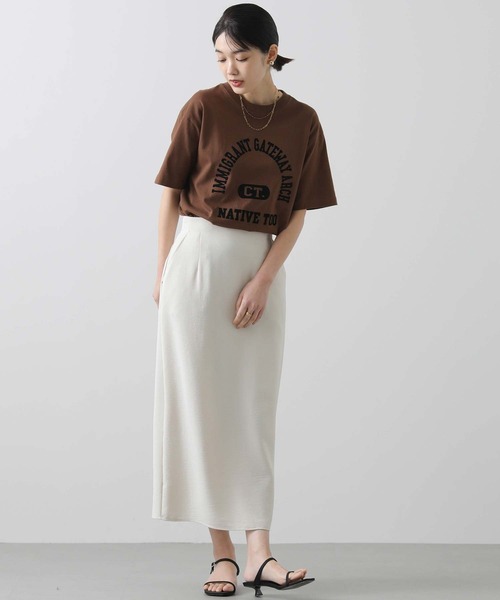Gready Brilliant（グレディブリリアン）の「カルゼワッシャータイトスカート（スカート・レディース・ネイビー/アイボリー・FREE）」の7枚目の写真